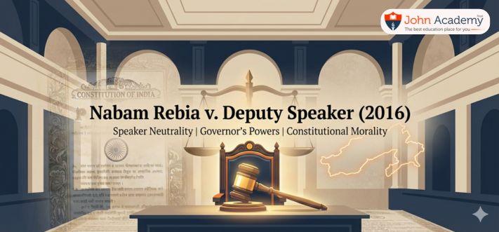 Nabam Rebia v. Deputy Speaker (2016): Safeguarding Constitutional Morality and Legislative Neutrality