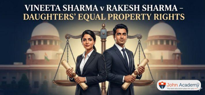 Vineeta Sharma v. Rakesh Sharma (2020): Daughters’ Equal Rights in Ancestral Property Explained
