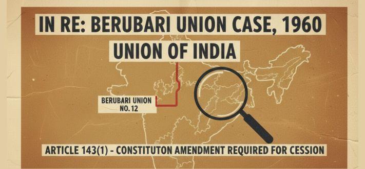 Berubari Union Case (1960): Constitutional Limits on Territorial Sovereignty of India