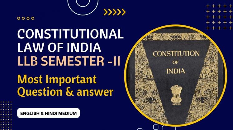 Constitutional Law of India - Sem -II