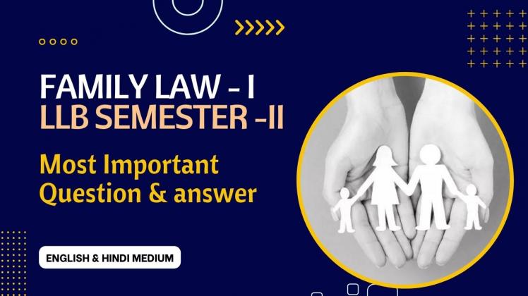 Family Law - I Sem - II