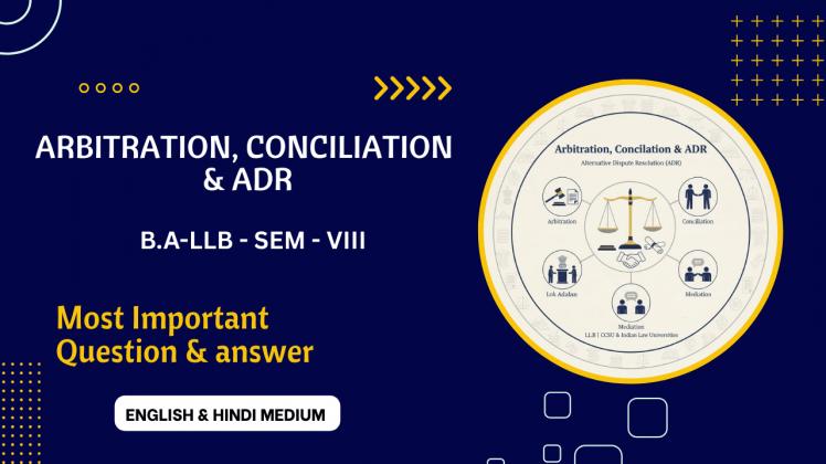 Arbitration, Conciliation & ADR