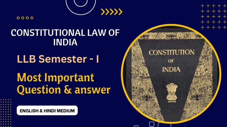 LLB Constitutional Law of India Sem I